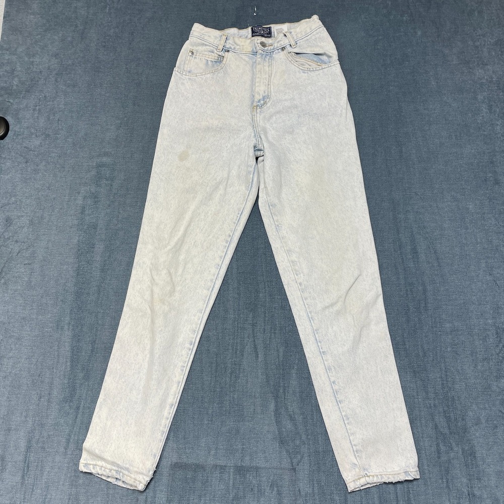 Palmetto's Jeans Womens 26x29 Blue Skinny Leg Cotton Whiskered Denim Light Wash